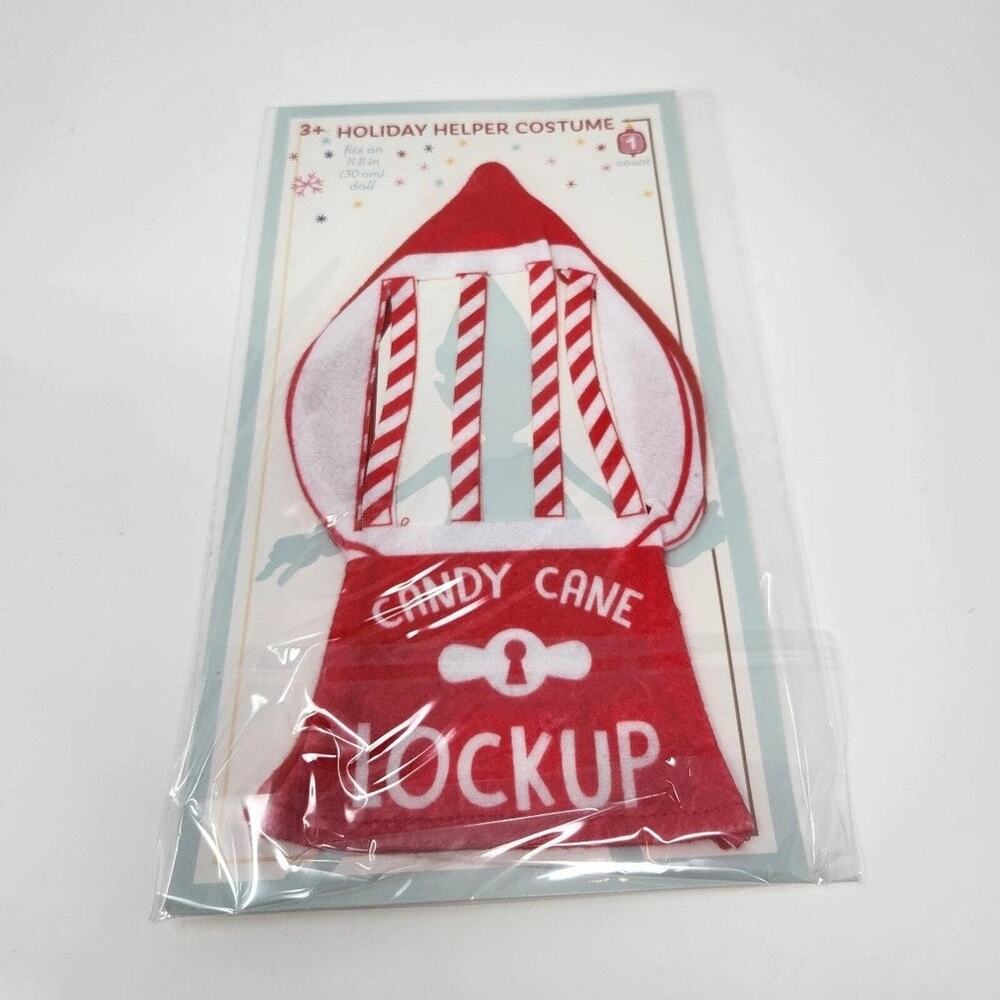 Candy Cane Lockup Gum Ball Holiday Elf Costume Prop (Snow Pack)